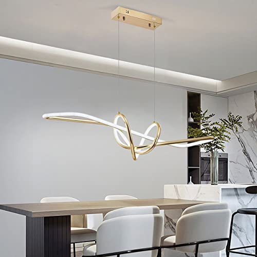 Lustre contemporain LED idéal au-dessus d'un îlot de cuisine ou d'un salon moderne