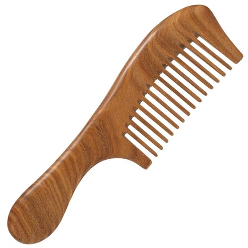 Moreinday Wooden Comb for Women, Wide Tooth Comb for Medium ...