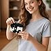 Sunwel Fashion Cow Prints Wallet Card Slots Small Wallet with Zipper Coin Pouch Wallet for Women Girls (COW PRINT BLACK)