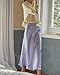 DAISYSILK Women's 100% 22 Momme Silk Maxi Skirt-Fashionable, Comfortable, and Versatile (US, Alpha, Small, Regular, Regular, Lilac)