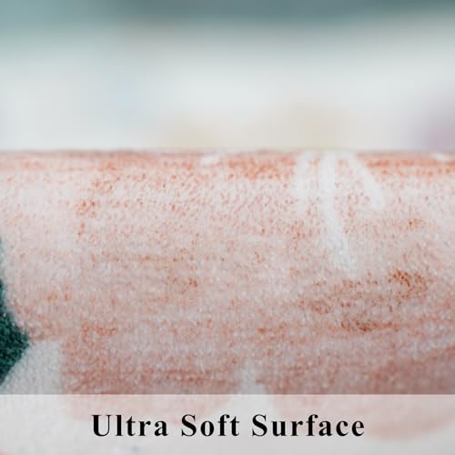 image for HY HAO YUN LAI 3x10 Washable Hallway Runner Rug: Long Floral Scalloped