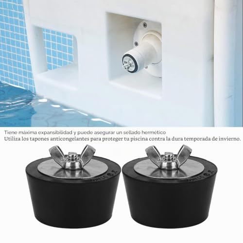 Miniatura 3 de 2 Piezas Tapones De Invierno Para Piscina, Tapón De Expansión De Goma Para Piscina, Accesorios De Invierno Para Tuberías De Piscina 51mm