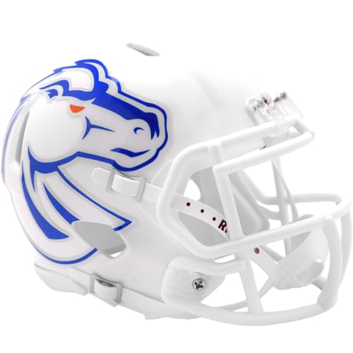 Boise State Broncos White 2024 Revolution SPEED Mini Football Helmet - New in Riddell Box
