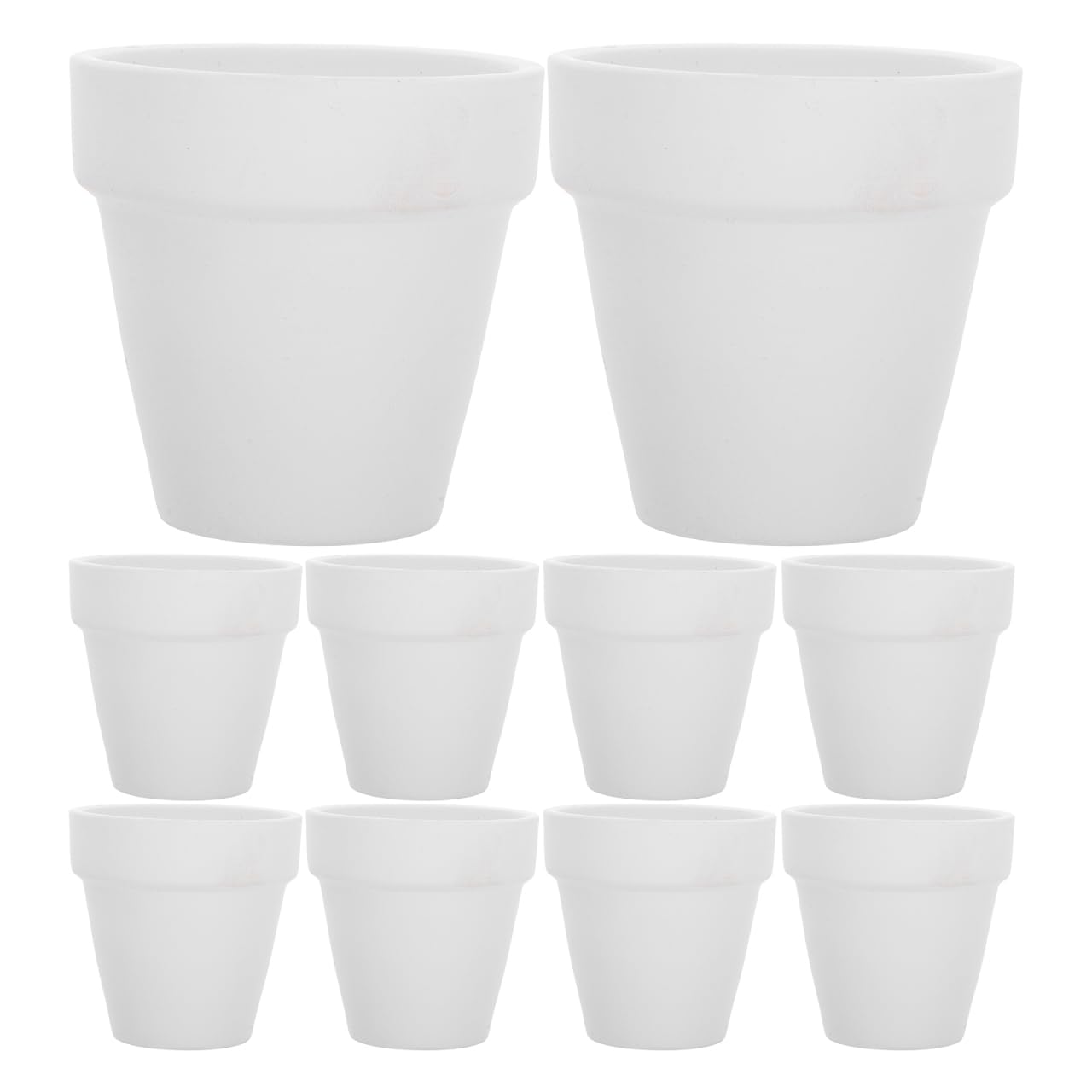 Yardwe Outdoor Planters, 20 Pack Small Terracotta Flower Pots Lightweight for Succulent Plants Nursery Clay Ceramic Potters Flowers Pot with Drainage Hole White Indoor Plants