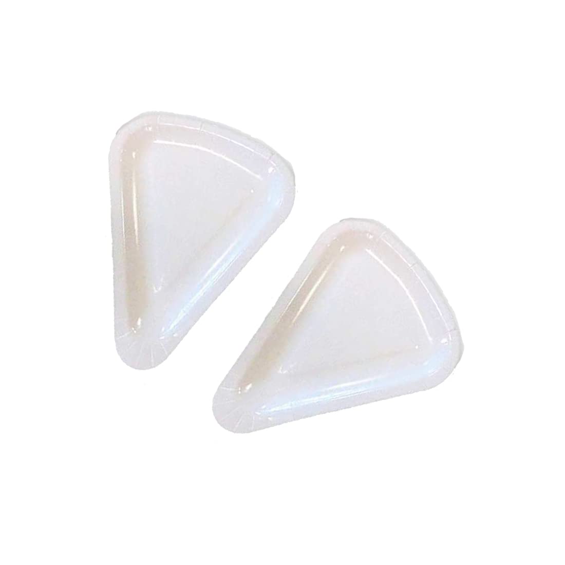 MAQA Piatti pizza triangolari 26.5x20 cm Piatto trancio di pizza in cartoncino bianco Vassoio in carta per alimenti asporto 1/8 pizza