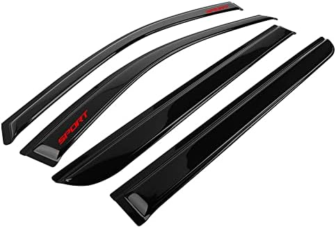 Miniatura 3 de Visera de ventana compatible con Honda Odyssey 08-10, deflector de ventilación de ventana lateral, teñido ahumado oscuro, estilo cinta JDM, color
