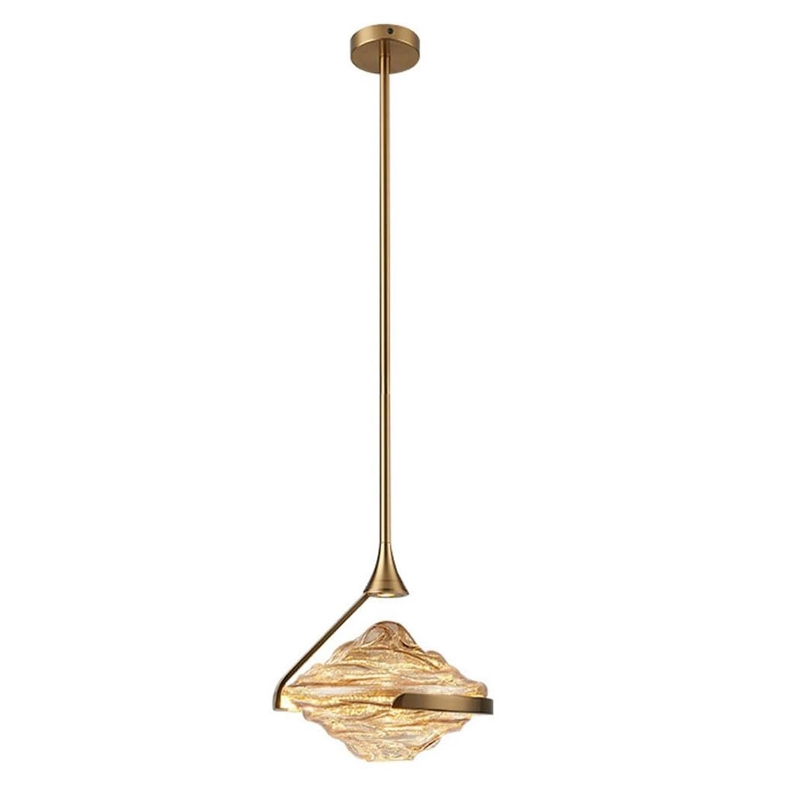 KHUKHU Amber Glass Chandeliers Modern Creative Glass Pendant Light Fixtures Hanging Ceiling Lights for Bar Club Dining Living Room Bedroom Restaurants Foyer Hallway