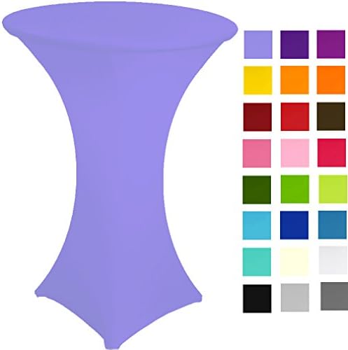 Spandex Poseur Table stretch Cover Cocktail Tablecloth Ø 60 cm 4 legs (white)