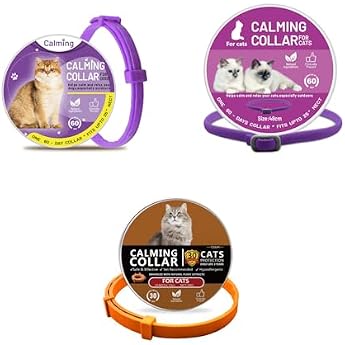 Feliway Diffuser Cat Liquid Calming Collar for Cats, Comfortable, Soothing, Reduces Stress and Anxiety, Decreases Cat Fights, Long-lasting Effect, Effective for Most Cats, Natural Material, Training
