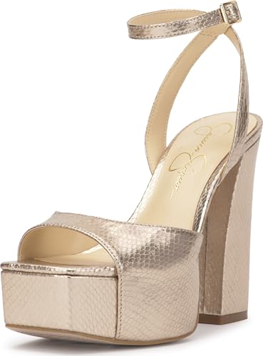 Jessica Simpson Women's Lirio Platform Sandal, Champagne, 9