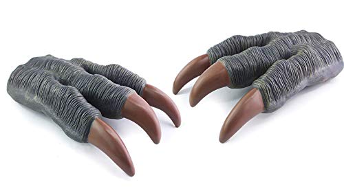 Image of Ulalaza 1Pair Dinosaur Claws Dino Cosplay Paw Gloves Costume Accessoriesfor Velociraptor Pretend Play Party Supplies