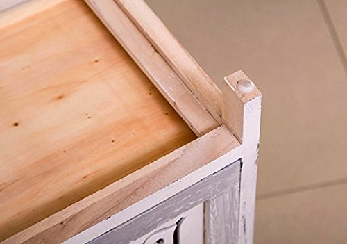 HOMIES INTERNATIONAL Decor 3-Drawer Love Wooden Wood European Retro Drawers Bedroom cabinets Solid Wood Mediterranean Storage Cabinet Living Room Display Cabinet odorless 3
