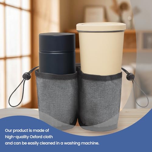 Premium Luggage Travel Packing Organizer - 6.3x4.7x3.1 Inch Oxford luggage Accessories with Zippered Pocket for Suitcase, Phone, Fits Most Roll-On Handles (Black)4