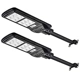 200W Solar Street Lights Outdoor Lamp, 288 LED 10000 Lumen, Light Control, IP65 Waterproof Dusk to...