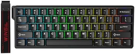 Teclado Mecânico Gamer AULA WIN60 HE Preto com Switch Magnético d...