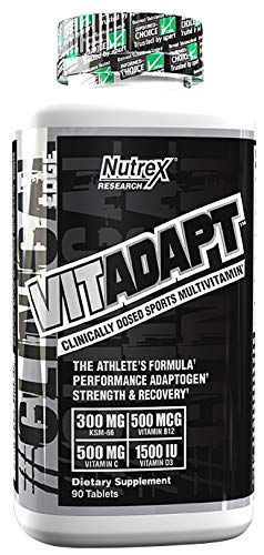Nutrex Research Vitadapt, Clinically Dosed Sport Multivitamin, Chelated Minerals, KSM-66 Ashwagandha, Schisandra Extract