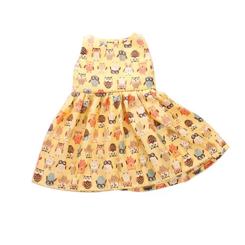 Codulu Puppenkleidung für 18-Zoll-American Doll-Gelbes Eulenkleid, Sommer-Outfits, Zubehör für 43–46 cm große Mädchenpuppen, Babypuppen, 1 Stück/Set Codulu Puppenkleidung für 18-Zoll-American Doll-Gelbes Eulenkleid, Sommer-Outfits, Zubehör für 43–46 cm große Mädchenpuppen, Babypuppen, 1 Stück/Set