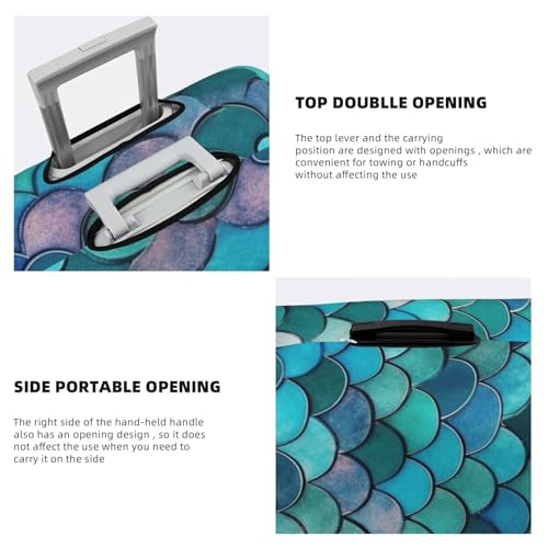 Mermaid Print Luggage Cover Dustproof Suitcase Cover Elastic Travel Luggage Protector Suitcase Protector Luggage Sleeves Fit 18-32 Inch Luggage Medium4