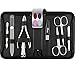 marQus Solingen set manicure con pinza e lima unghie di vetro 8 pezzi - Set unghie Made in Germany, set professionale, set per unghie, custodia in pelle, forbicine unghie, set manicure professionale