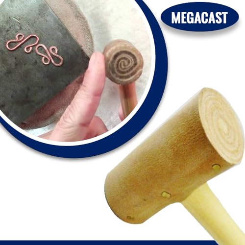 Megacast Natural Rawhide Mallet Tool, Professional Rawhide Leather Hammer Mallet for Rounding Ring Shanks, Jewelry Making, Leather working, Woodworking, Size 1 inch - Image 7