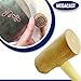 Megacast Natural Rawhide Mallet Tool, Professional Rawhide Leather Hammer Mallet for Rounding Ring Shanks, Jewelry Making, Leather working, Woodworking, Size 1 inch