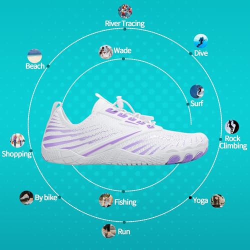 Hike Barefoot Shoes for Women Men, New Barefoot Footwear, Non-Slip Water Shoes,Breathable Non-Slip Footwear Wide Toe3