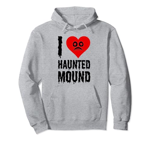 Red Heart I Love Haunted Mound Pullover Hoodie