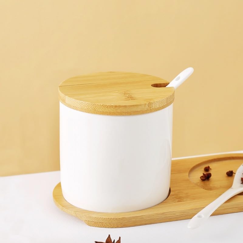 Ceramic Seasoning Bottle Kitchen Storage Jar Three Piece Set for Household Use