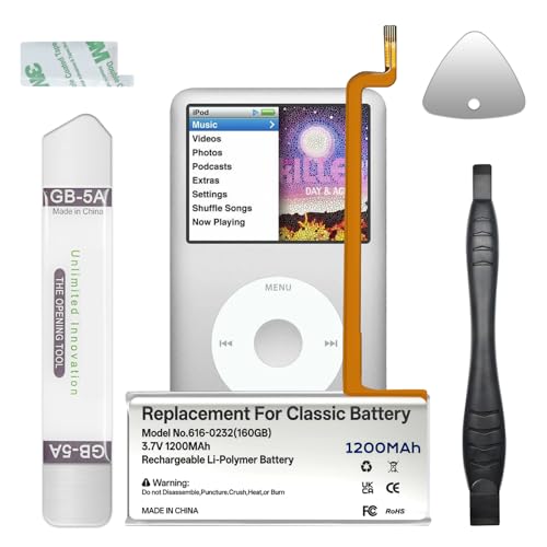 Batterie iPod 5e 6e 7e génération Video Classic de rechange compatible A1136 A1238