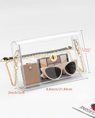 Clear Purse for Women, Clear Bag for Stadium Events, Crossbody Bag Stadium Approved for Sports Concerts Outfits4