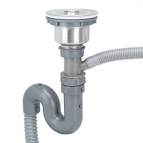 Preisvergleich Produktbild Garosa Rohr Waschbecken Einzeltank Rohrverbindungsstücke Erweiterbar Flexibles Spülbecken Abwasser Abflussrohr S Falle, Bad Abfluss Sanitär
