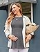 Ekouaer Womens Maternity Tops Long Sleeve Pregnancy Tunic Blouses Crew Neck Ribbed Shirts Pregnant Clothes Grey