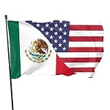 Mexico Usa Friendship Flag Funny Flag 3x5 FT Holiday Banner Garden Yard House Flags Indoor Outdoor Party Home Decorations Vivid Color and Double Sided Print