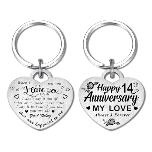Fetiger Chaveiro de anivers&aacute;rio de 14 anos, presentes para ele e ela, chaveiro de anivers&aacute;rio de...