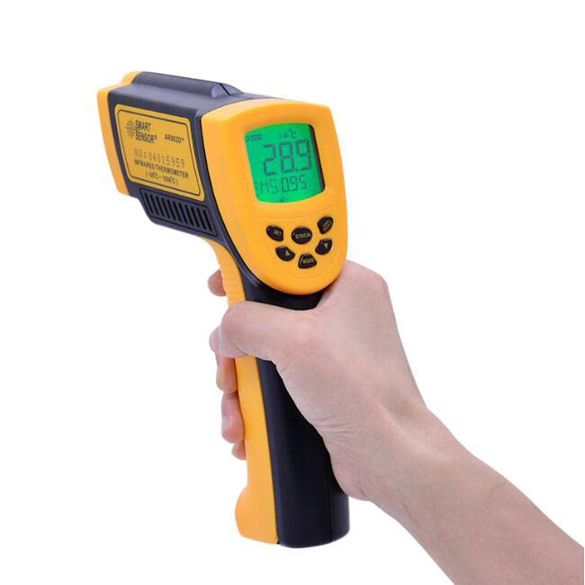Smart Sensor AR862D+ Digital Noncontact IR Infrared Thermometer(-58~1832F/-50C~1000C) Industry Gun Temperature Tester (NOT for Body Temperature)