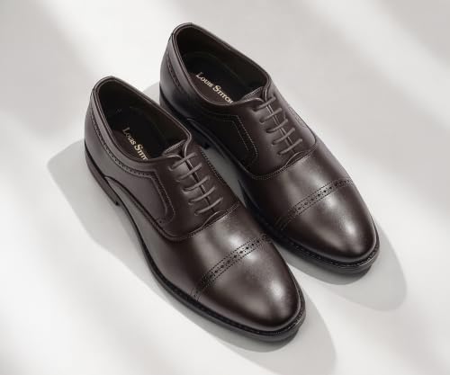 Image of LOUIS STITCH Men's Formal Lace-Up Oxford Shoes | Formal Lace-Up Shoes for Men | Business & Occasion Wear | LSVSOX-1