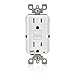Leviton GFWT1-W 15 Amp Self-Test SmartlockPro Slim GFCI Weather-Resistant and Tamper-Resistant Receptacle with LED Indicator, 10-Pack, White