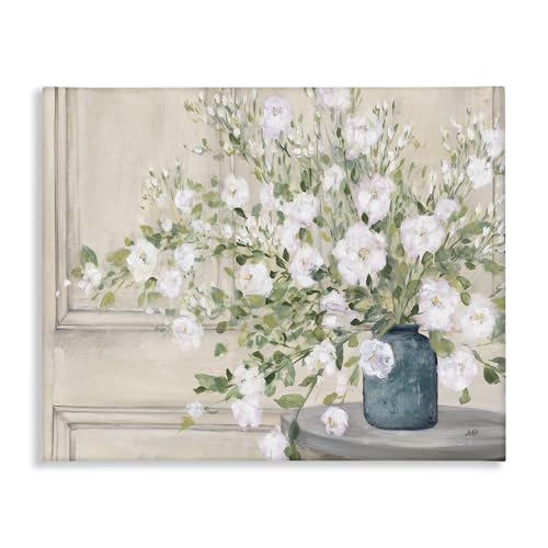 Image of 'Geranium Tabletop Country Still Life Painting'| Canvas Art | Stupell Industries | 40 x 30 Inches, Easy to Hang and Sturdy, Made in USA, by Julia Purinton