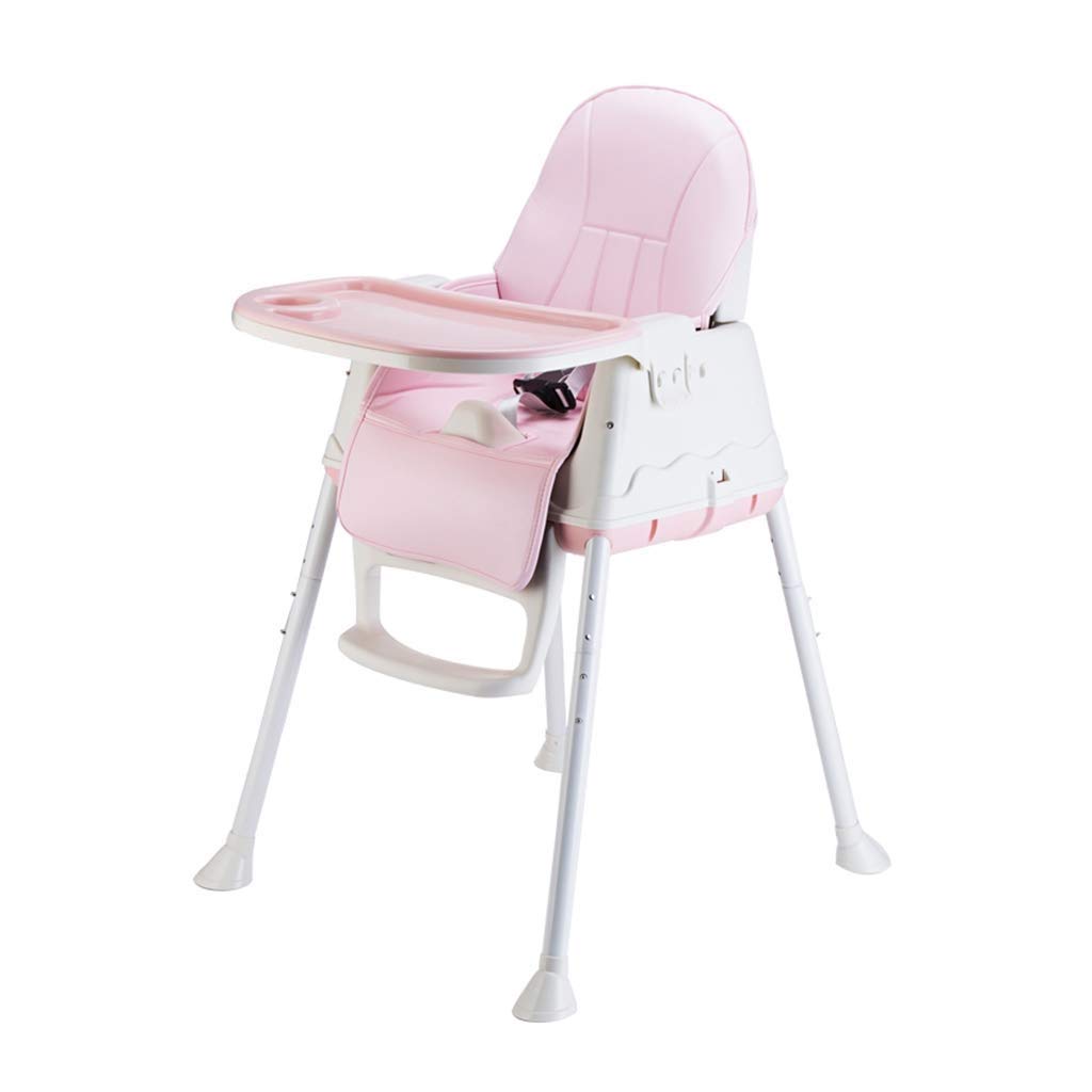 MMAXZ Children's Dinette,Children Child Chair Foldable Portable Child Seat Dining Chair Dinette Versatile Children(Color : Pink, Size : 60 * 53 * 87.5cm)