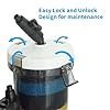 MUZIBAMA 105GPH Canister Filter, External Aquarium Filter Ultra-Quiet Water Circulation Cleaning Machine with Water Pump, 4 Layer Filtration for Fish Tanks and Aquariums Up to 75 Gallons #3