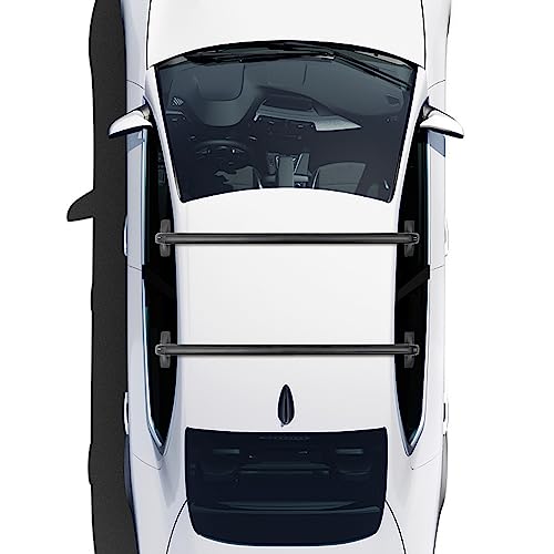 Juego Universal de Portaequipajes   2 Barras de Techo Con Cerradura de Aluminio Para Coche Sin Necesidad de Taladrar   Para Vehículos Con 4 o 5