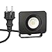 Produktbild ledscom.de LED Wand-Strahler Wega für außen, schwarz, 10W, 800lm, warm-weiß