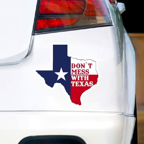 Calcomanía de vinilo de Texas divertida e impermeable de 5 x 5 pulgadas para portátil 3