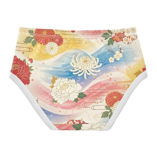 Girls Underwear Toddler 2t Cotton Cute Panties Girl Aesthetic Briefs Underpants Colorful Traditional Floral2