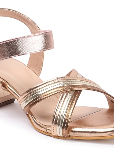 Image of Carlton London Women Stylish Fashion Embellished Sandals for Outdoor, Party, Wedding and Holidays with Block Heels