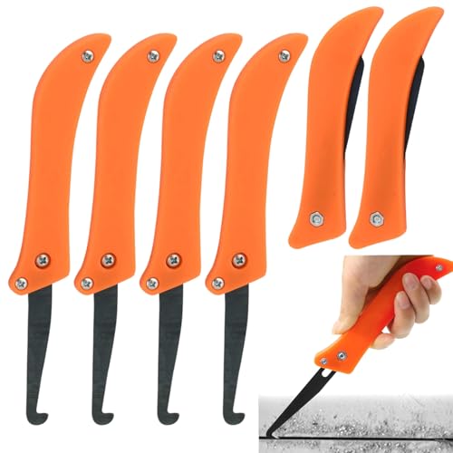 Limpiador de juntas para azulejos de pared, rascador de juntas plegable de 6 posiciones para azulejos de pared y suelo, extractor de manos con mango curvado para el cuidado de juntas en cocina y baño