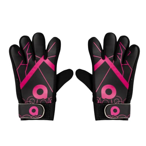 Image of Aivin Booster 1.0 Goalkeeping Gloves | Breathable Mesh Padding | Velcro Wrist Closure | All-Weather Latex Palm | Ergonomic Grip | Protective & Comfortable (Black /Pink, L)