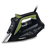 Rowenta DW6330D1 Eco Intelligence Ferro a Vapore, Distribuzione Ottimale del Vapore, 2500 W di Potenza, Tempo di Riscaldmento Rapido, 300 ml, Nero/Verde