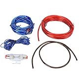 Ejoyous Verstärker-Stromkabel-Kit, ABS-Metallverkabelung für Auto-Spielverstärker-Subwoofer, Ideal für die Installation