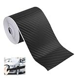 1 Stück Einstiegsleisten Schutz Schwarz, Kohlefaser Aufkleber, Autofolie Selbstklebend 7cm x 10m, Universell für Autotüren, Türgriffe Stoßstangen zum Schutz vor Kratzern Beschädigungen (Schwarz)